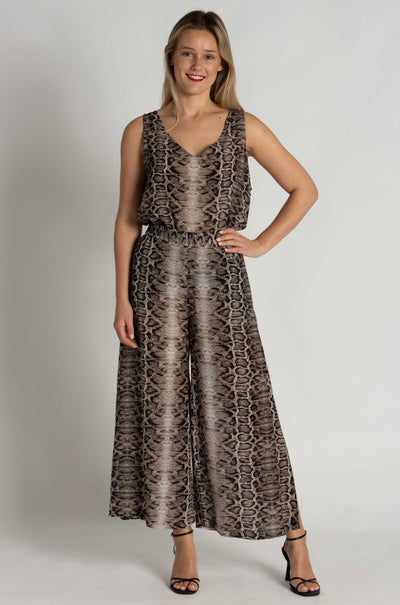 Mela Purdie - Crop Swish Pant in Safari Python