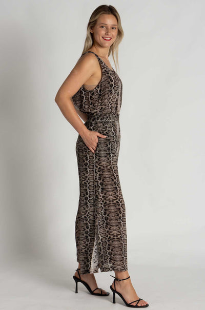 Mela Purdie - Crop Swish Pant in Safari Python