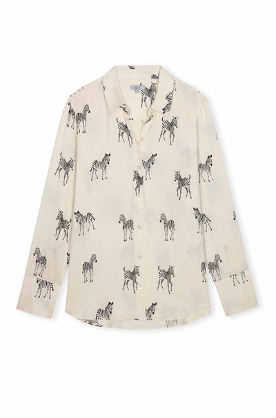 Rails - Saige LS Button Down in Ivory Zebra