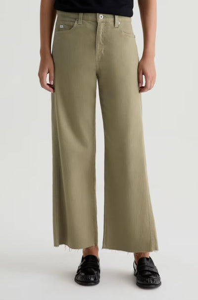 AG Jeans - Saige Wide Leg Crop Jean in Dusty Sage
