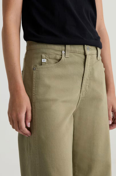 AG Jeans - Saige Wide Leg Crop Jean in Dusty Sage