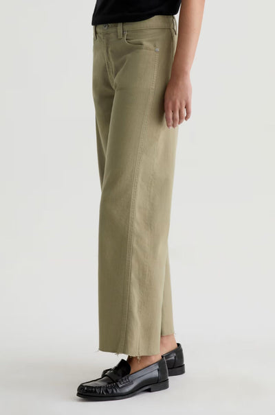 AG Jeans - Saige Wide Leg Crop Jean in Dusty Sage