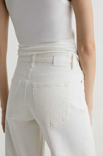 AG Jeans - Saige Wide Leg Crop Jean in Powder Mended