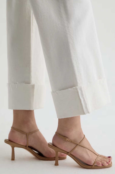 AG Jeans - Saige Wide Leg Crop Jean in Powder Mended