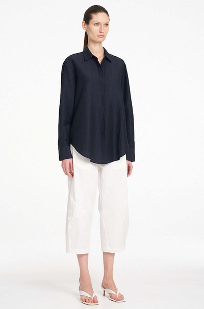 Mela Purdie - Saville Shirt in Waxed Linen Voile