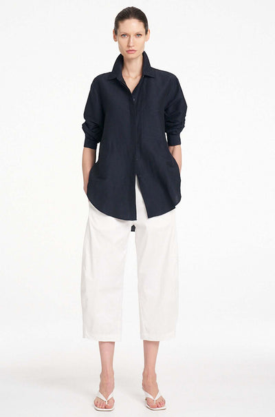 Mela Purdie - Saville Shirt in Waxed Linen Voile