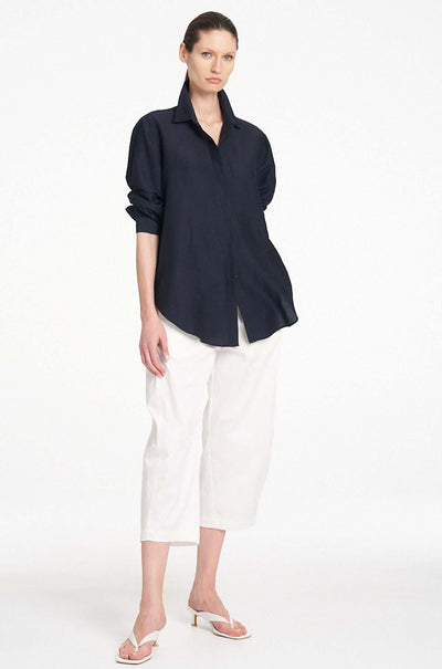 Mela Purdie - Saville Shirt in Waxed Linen Voile