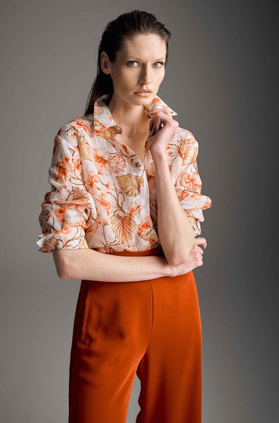Mela Purdie - Saville Shirt in Herbarium Linen Voile
