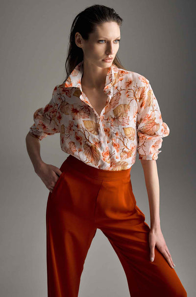 Mela Purdie - Saville Shirt in Herbarium Linen Voile