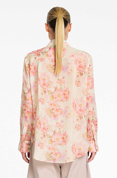 Mela Purdie - Saville Shirt in Misty Floral Linen Voile