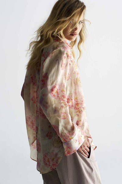 Mela Purdie - Saville Shirt in Misty Floral Linen Voile