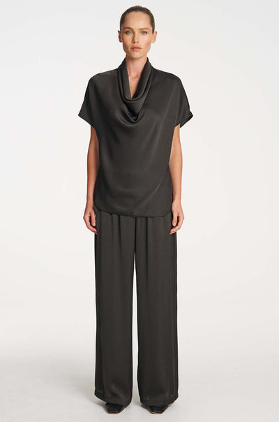 Mela Purdie - Scallop Tank in Mirror Satin