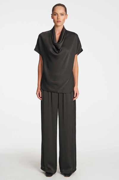 Mela Purdie - Scallop Tank in Mirror Satin
