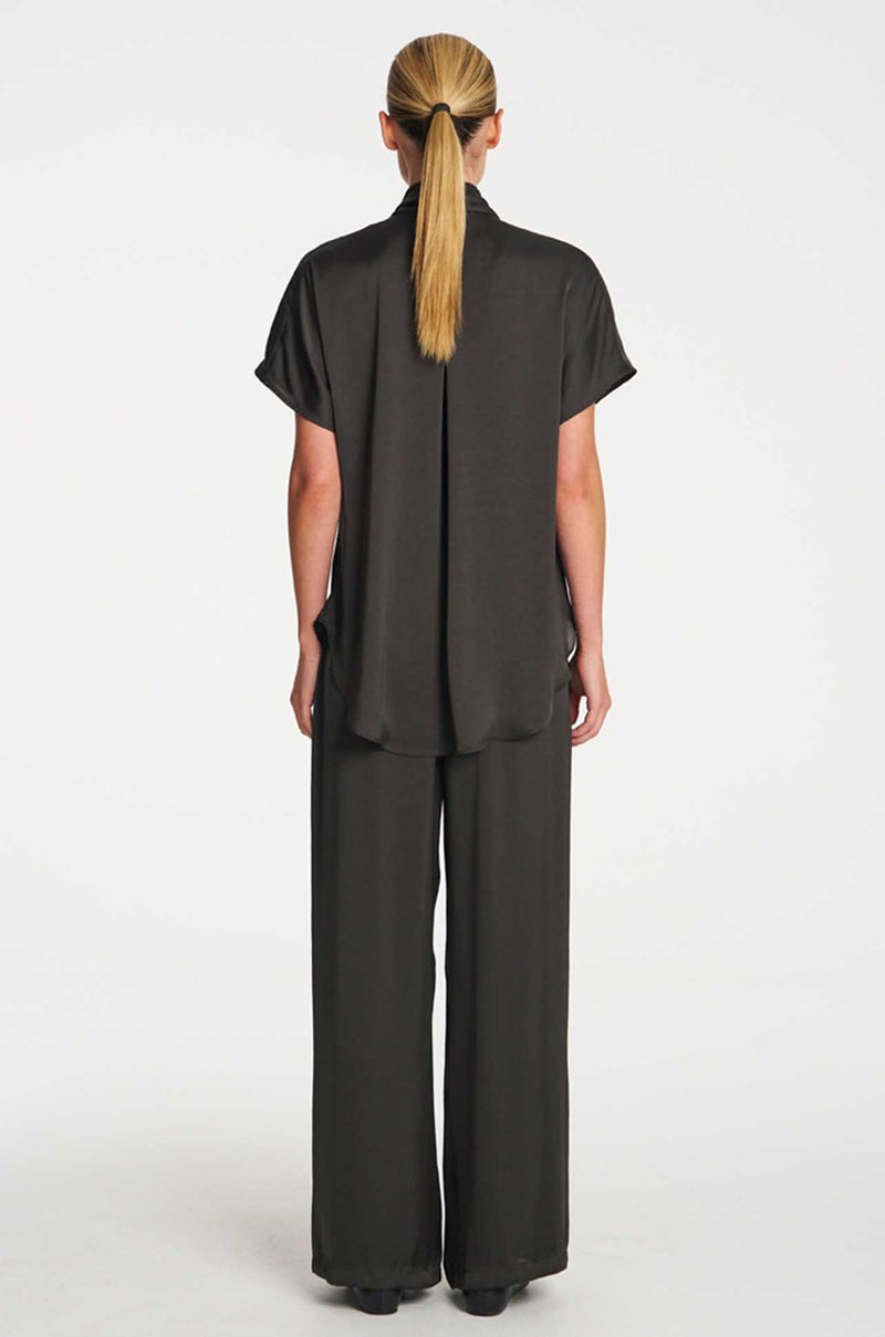 Mela Purdie - Scallop Tank in Mirror Satin