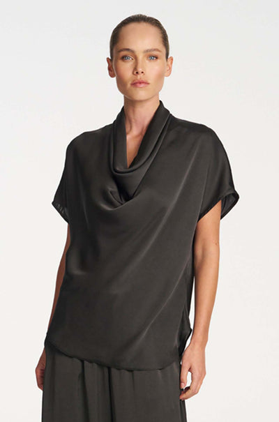 Mela Purdie - Scallop Tank in Mirror Satin