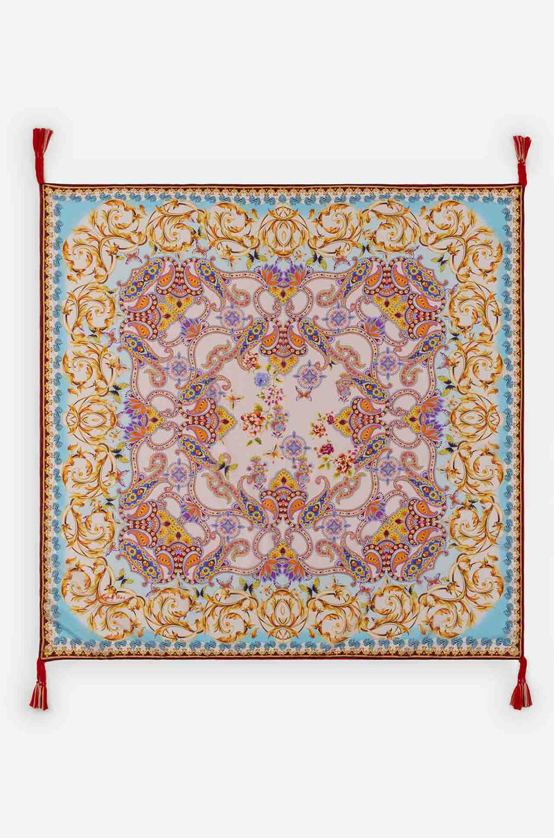 Johnny Was - Silk Scarf in Scroll Scarf Print