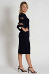 Joseph Ribkoff - Scuba Crepe with Mesh Sheath Dress