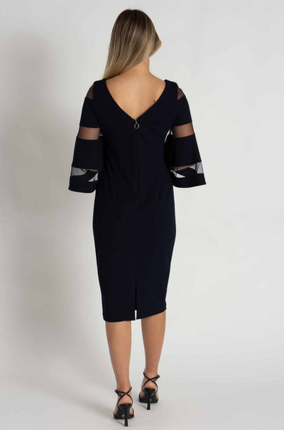 Joseph Ribkoff - Scuba Crepe with Mesh Sheath Dress