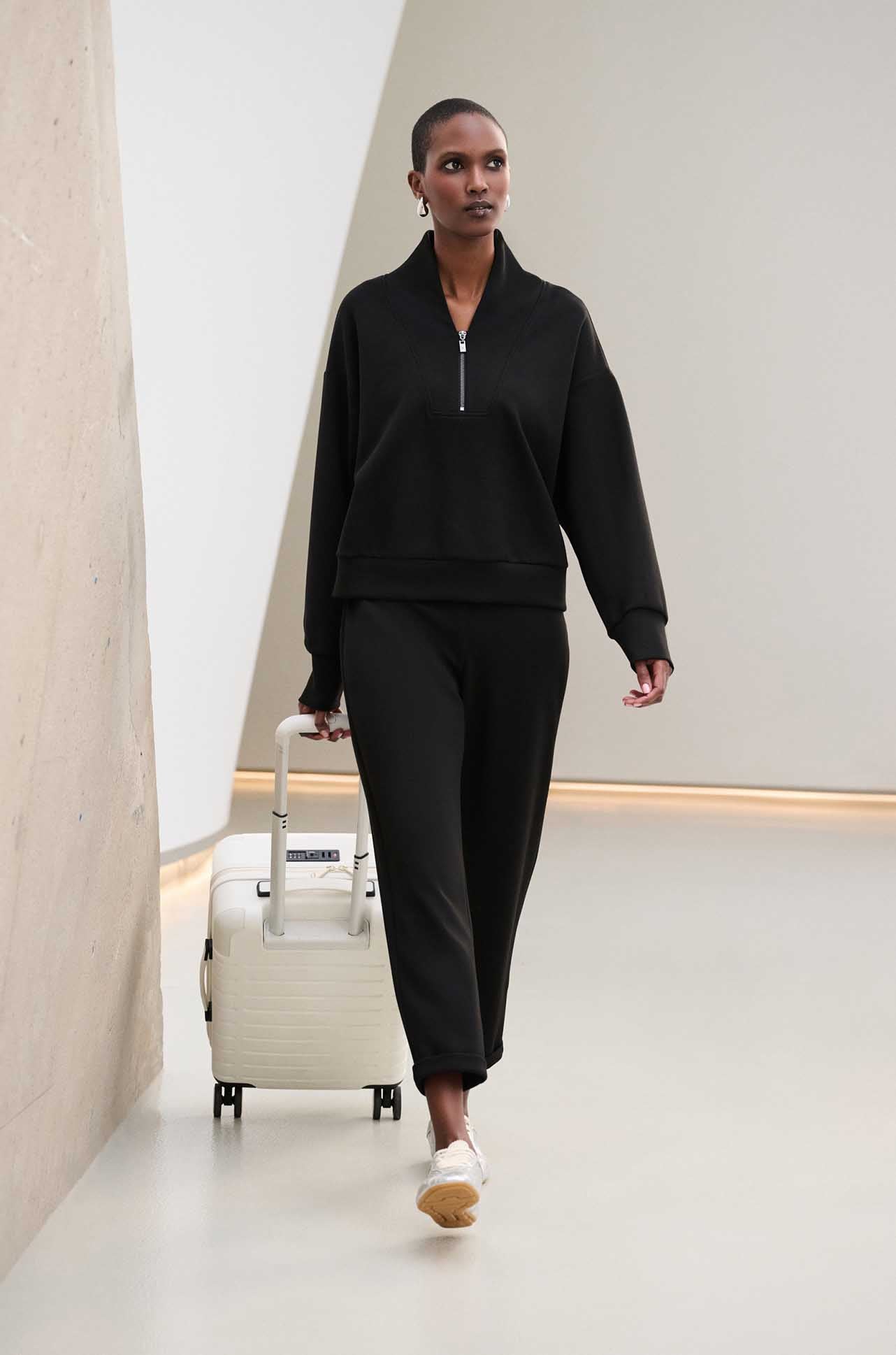 Joseph Ribkoff - Scuba Jersey Pull-On Jogger Pants With Drawstring Waist