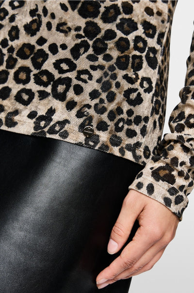 Marc Cain - Semi-Transparent Leopard Print Top