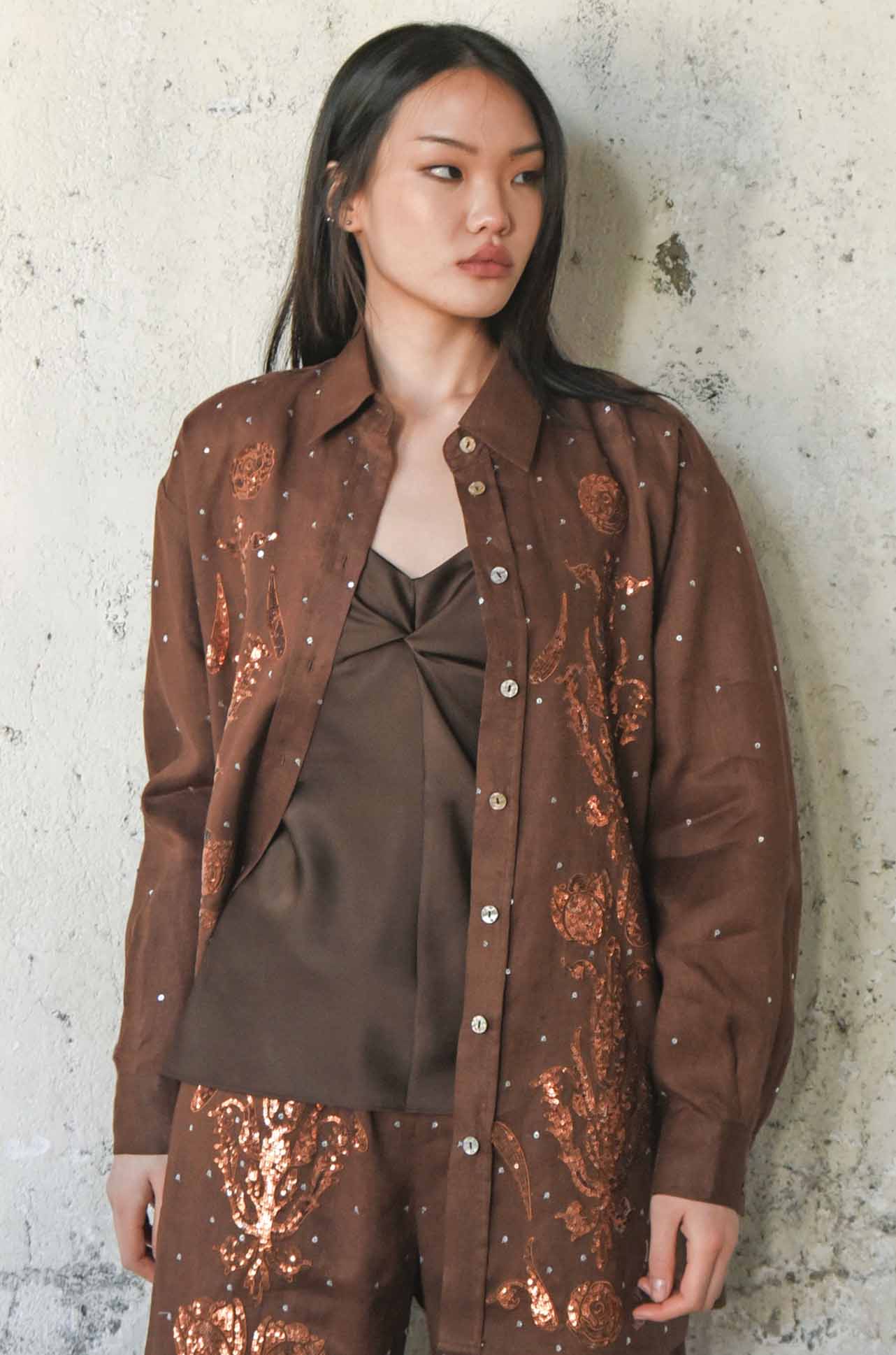 Trelise Cooper - Sheen It All Simple Treasures Cami in Chocolate