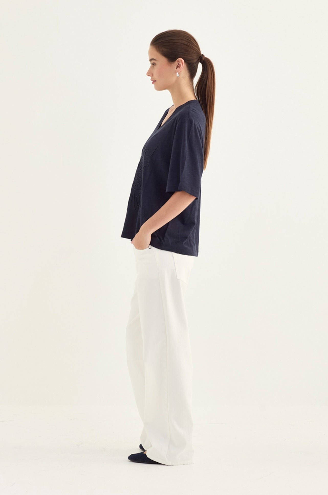 Verge - Shelby Top in Ink