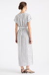 Mela Purdie - Shell Dress in Trio Stripe Print Linen