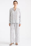 Mela Purdie - Pace Pant in Trio Stripe Print Linen