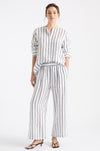 Mela Purdie - Pace Pant in Trio Stripe Print Linen