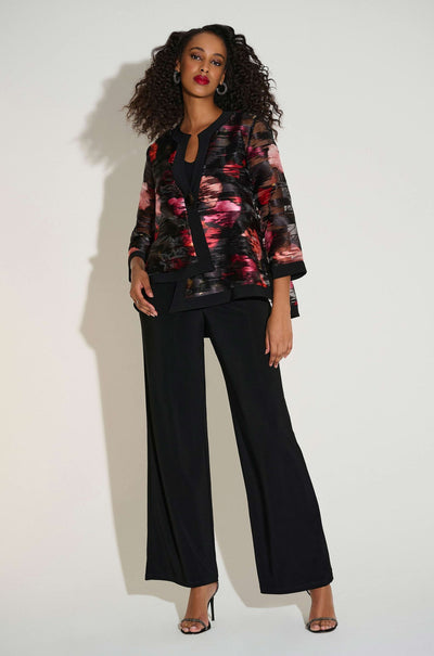 Joseph Ribkoff - Signature Organza and Silky Knit Floral Swing Jacket