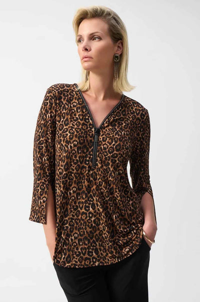 Joseph Ribkoff - Silky Knit Animal Print Fit & Flare Tunic