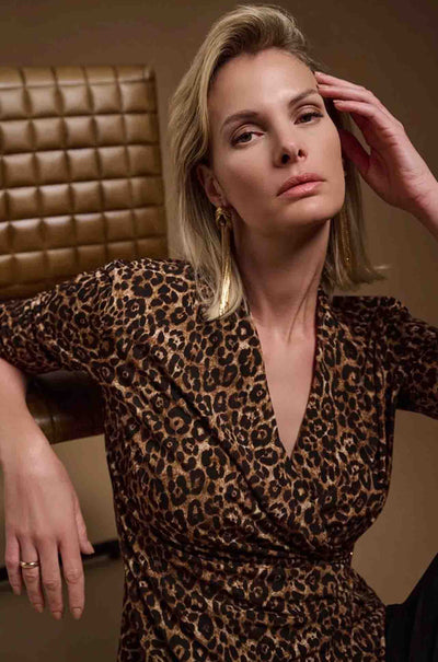 Joseph Ribkoff - Silky Knit Animal Print Fitted Top