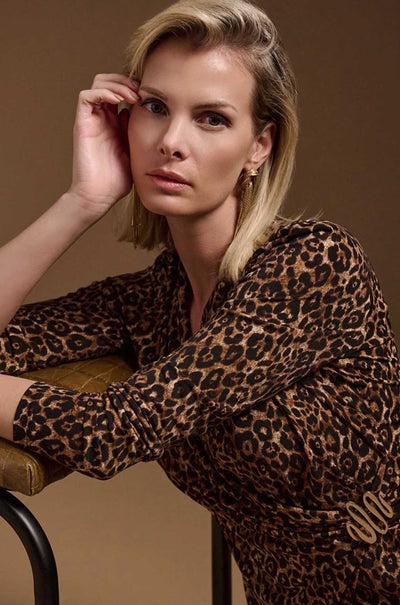 Joseph Ribkoff - Silky Knit Animal Print Fitted Top