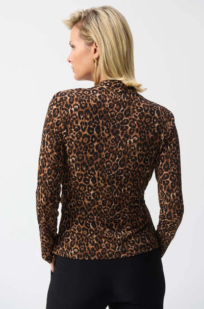 Joseph Ribkoff - Silky Knit Animal Print Fitted Top