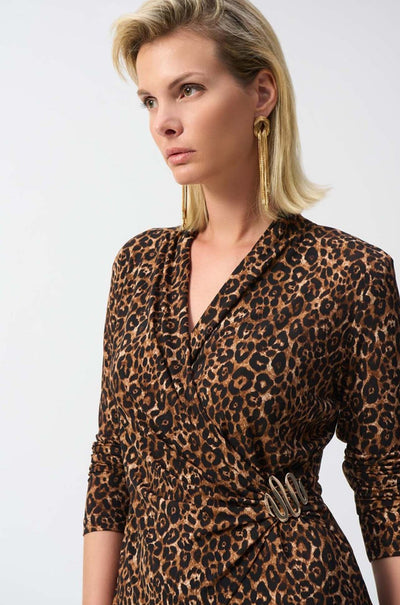 Joseph Ribkoff - Silky Knit Animal Print Fitted Top