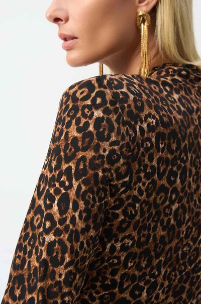 Joseph Ribkoff - Silky Knit Animal Print Fitted Top