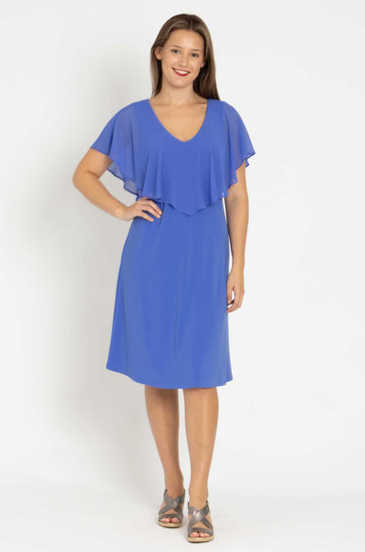 Joseph Ribkoff - Silky Knit Chiffon Overlay Dress
