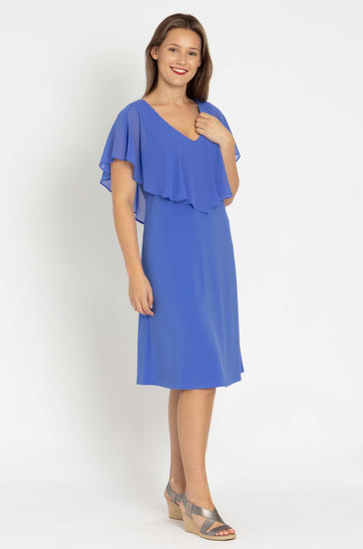 Joseph Ribkoff - Silky Knit Chiffon Overlay Dress