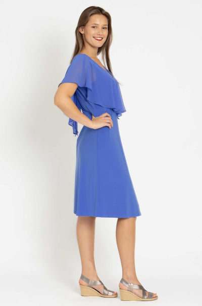 Joseph Ribkoff - Silky Knit Chiffon Overlay Dress