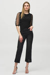 Joseph Ribkoff - Silky Knit Top w/ Embellished Mesh Sleeves
