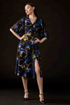 Joseph Ribkoff - Silky Knit & Chiffon Floral Print Dress