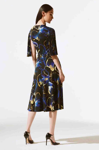 Joseph Ribkoff - Silky Knit & Chiffon Floral Print Dress