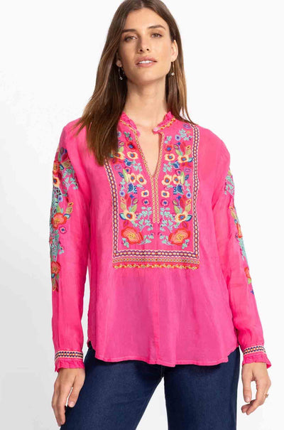 Johnny Was - Simone Blouse in Rose