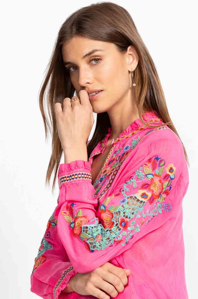 Johnny Was - Simone Blouse in Rose