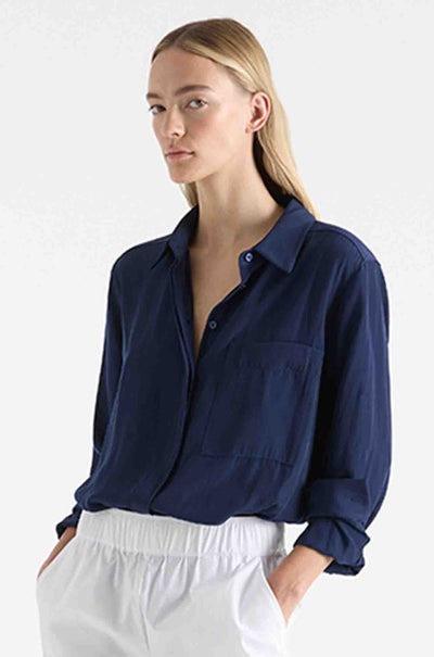 Mela Purdie - Single Pocket Shirt in Denim