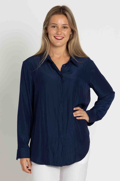 Mela Purdie - Single Pocket Shirt in Denim