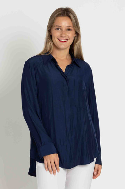 Mela Purdie - Single Pocket Shirt in Denim