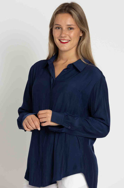 Mela Purdie - Single Pocket Shirt in Denim