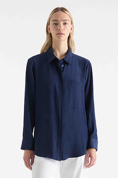 Mela Purdie - Single Pocket Shirt in Denim