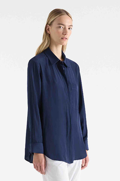 Mela Purdie - Single Pocket Shirt in Denim